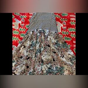 Xhilaration Sleeveless Stripes And Floral‎ Dress Size M